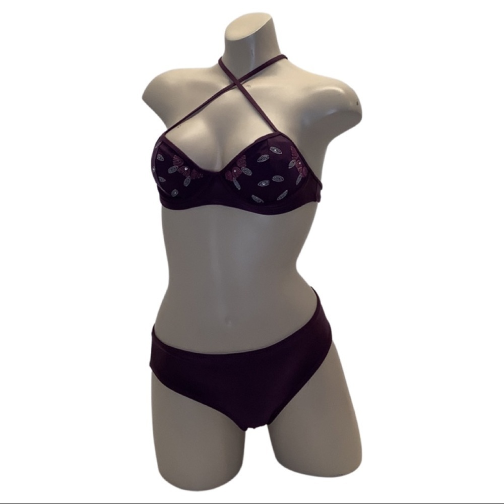 Recco Size Medium Purple Brazilian Underwire Bikini Set. New With Tags